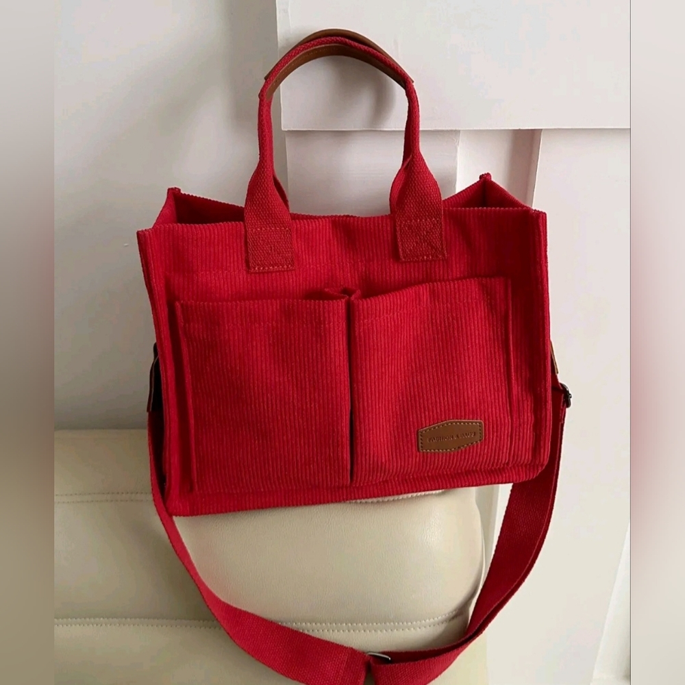 Red Corduroy Bag(Ships Feb 10th)